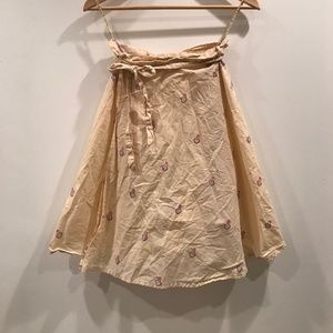 RETRO Funky People Cotton Wrap Skirt